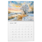 Havel Moments 2026 – Watercolor Calendar of River カレンダー (1月 2027)