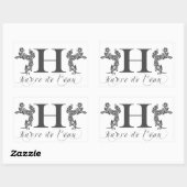 Haverleau：長方形ステッカー 長方形シール (シート)