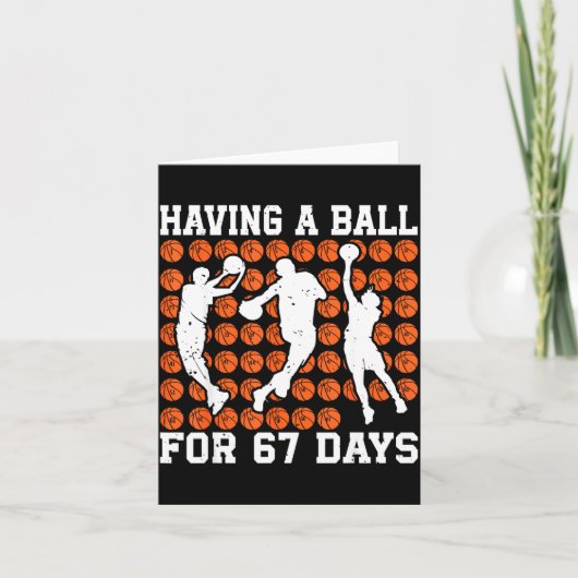 Having A Ball For 67 Days Basketball Player Studen カード (正面)