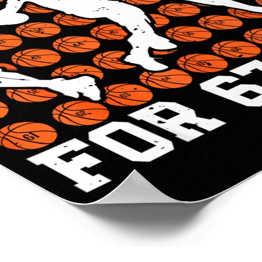 Having A Ball For 67 Days Basketball Player Studen ポスター (角)