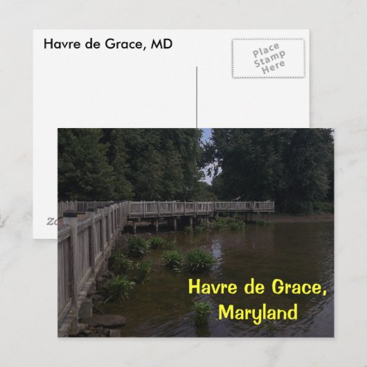 Havre de Grace Boardwalkはがき ポストカード (正面/裏面)