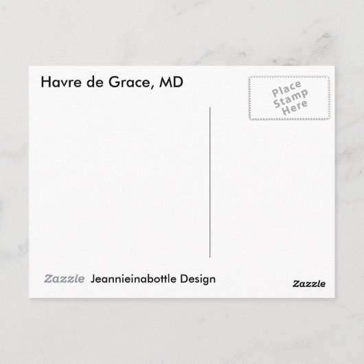 Havre de Grace Boardwalkはがき ポストカード (裏面)