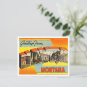 Havre, Montana Vintage Travelからの挨拶 ポストカード (スタンド正面)