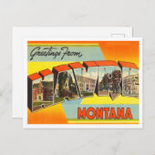 Havre, Montana Vintage Travelからの挨拶 ポストカード (正面/裏面)