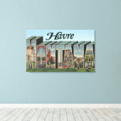Havre, MontanaLarge Letter ScenesHavre, MT キャンバスプリント (インサイチュ (ウッドフロア))