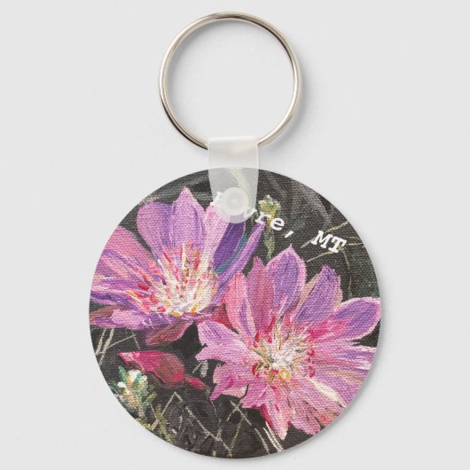 Havre, MT Bitterrootボタンキーチェーン キーホルダー (正面)