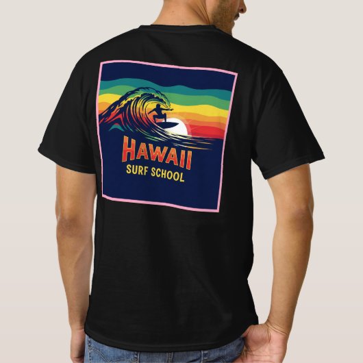 HAWAÏ SURF SCHOOL Tシャツ (裏面)