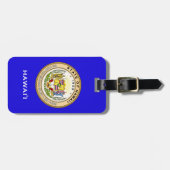 Hawai'iの州のシールの荷物のラベル ラゲッジタグ (正面横)