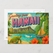 HAWAIIはがき ポストカード (正面/裏面)