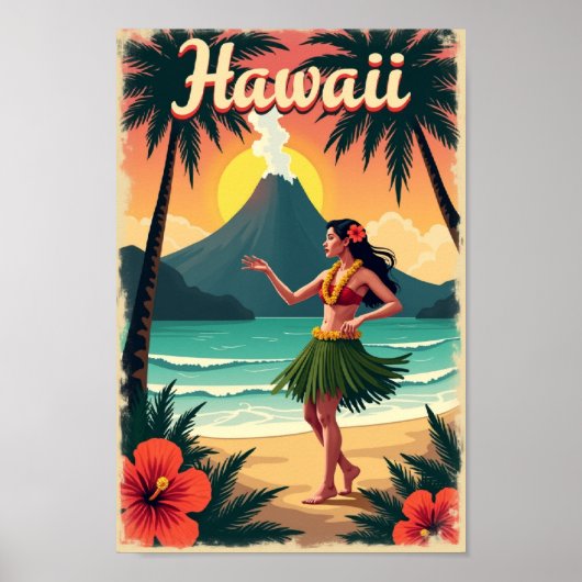 Hawaii Aloha Adventure – Retro Island Escape ポスター (正面)