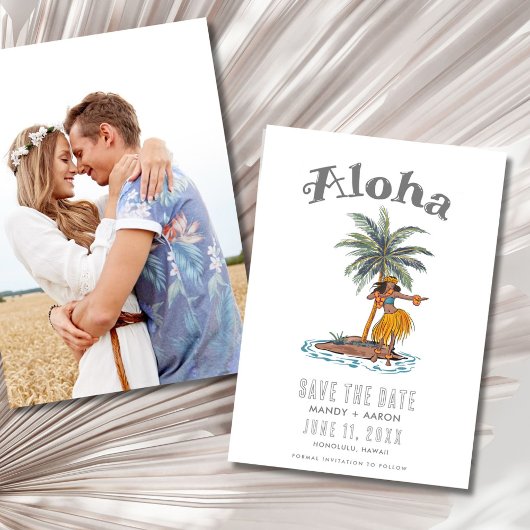 Hawaii Aloha Destination Wedding Photo セーブザデート
