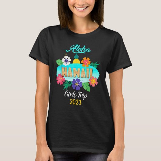 Hawaii Aloha Hawaiian Family Trip 2023_4 Tシャツ (正面)