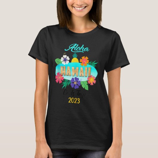 Hawaii Aloha Hawaiian Family Trip 2023 Tシャツ (正面)