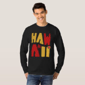 Hawaii Aloha Hibiscus Hawaiian Islands Surfer Tiki Tシャツ (正面フル)