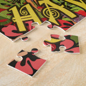 Hawaii Aloha Palm Hula Art Design ジグソーパズル (側面)