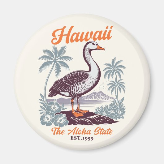 Hawaii Aloha State Goose Graphic  マグネット (正面)