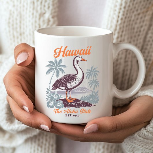 Hawaii Aloha State Goose Graphic Souvenir   コーヒーマグカップ