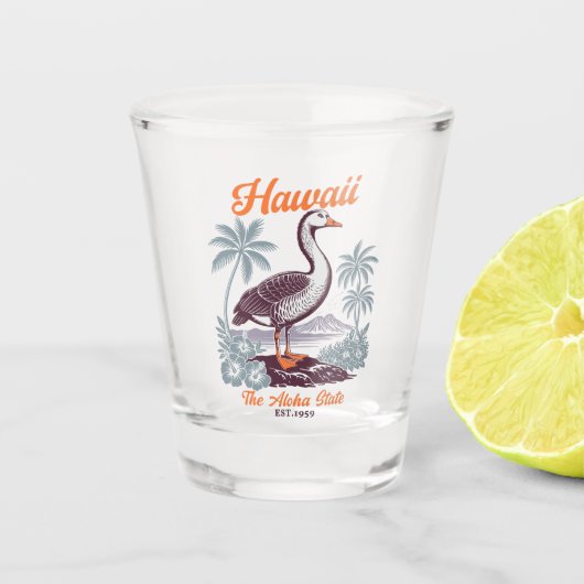 Hawaii Aloha State Goose Souvenir ショットグラス (正面)