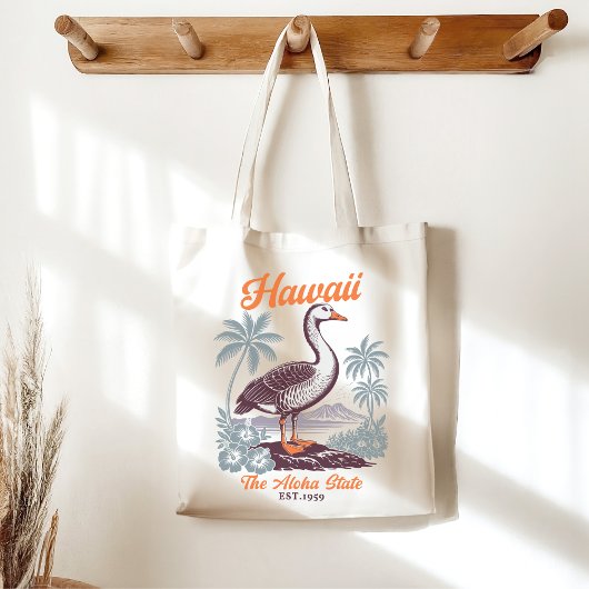 Hawaii Aloha State Tropical Goose Tote Bag トートバッグ