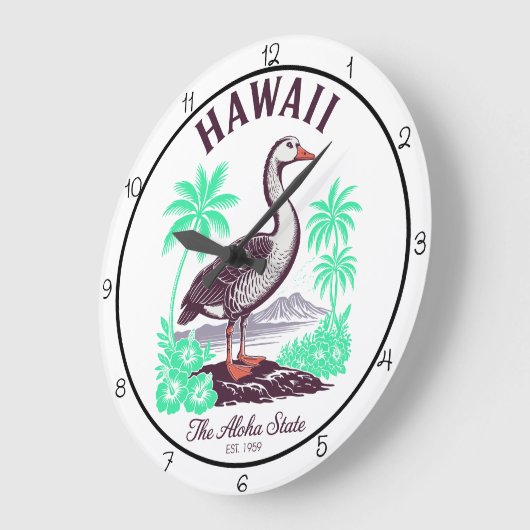 Hawaii Aloha State Wall Timepiece ラージ壁時計 (傾斜)