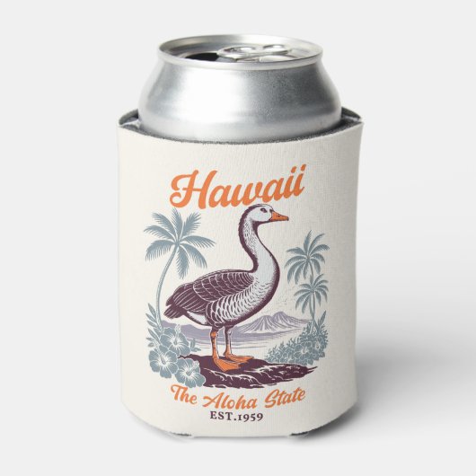 Hawaii Aloha State Wild Goose Design 缶クーラー (缶正面)