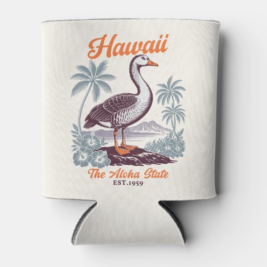 Hawaii Aloha State Wild Goose Design 缶クーラー (正面)