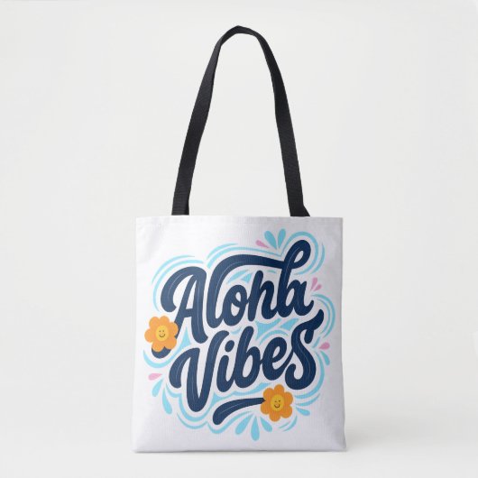 Hawaii Aloha Vibes Hawaiian Island トートバッグ (正面)