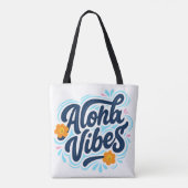 Hawaii Aloha Vibes Hawaiian Island トートバッグ (裏面)