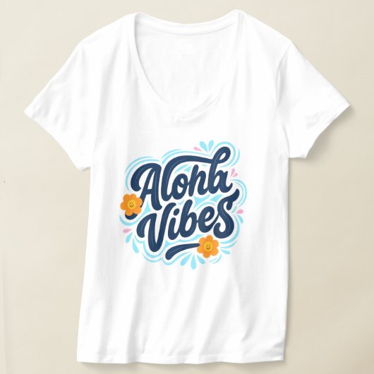 Hawaii Aloha Vibes Hawaiian Island Tシャツ (レイダウン)