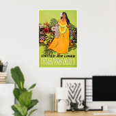 Hawaii Art Hawaiian Print United Travel Poster ポスター (ホームオフィス)