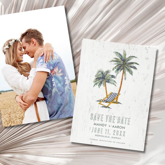 Hawaii Beach Destination Wedding Photo  セーブザデート
