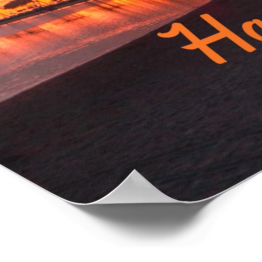 Hawaii Beach Hawaiian Islands ポスター (角)