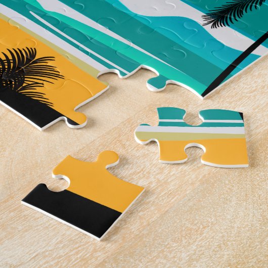 Hawaii Beach Travel Poster Puzzle ジグソーパズル (側面)