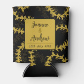 Hawaii Beach Wedding Black Gold 缶クーラー (正面)