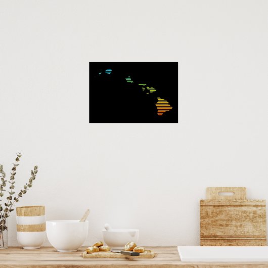 hawaii chill fade ポスター (キッチン)