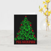 Hawaii Christmas Mele Kalikimaka Floral Christmas  カード (黄色い花)