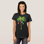 Hawaii Christmas Palm Tree Tropical Xmas Coconut L Tシャツ (正面フル)