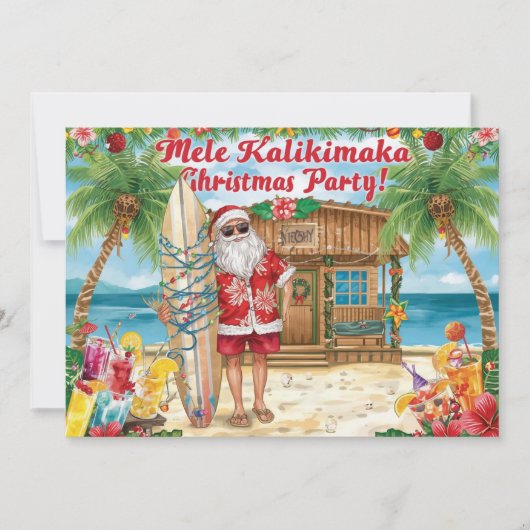 Hawaii christmas  party Hawaii “Mele Kalikimaka!”  招待状 (正面)
