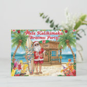 Hawaii christmas  party Hawaii “Mele Kalikimaka!”  招待状 (スタンド正面)