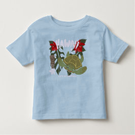 Hawaii Cute Tropical Sea Turtle トドラーTシャツ