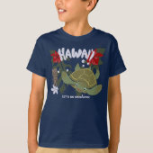 Hawaii Cute Tropical Sea Turtle Tシャツ (正面)