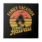 Hawaii Family Vacation 2022 Souvenir Gift タイル (正面)