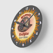 Hawaii Firefighter  clock ラウンド壁時計 (傾斜)