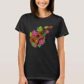 Hawaii Floral Ukulele  Player Music  Graphic Tシャツ (正面)