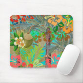 Hawaii Flower Hula Vintage Floral Graphic マウスパッド (マウス)