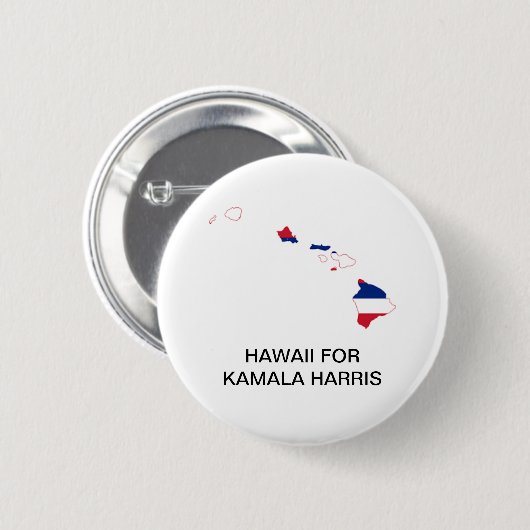 HAWAII for Kamala Harris 2024ボタン 缶バッジ (正面&裏面)