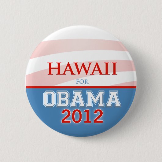 HAWAII for Obama 2012 缶バッジ (正面)