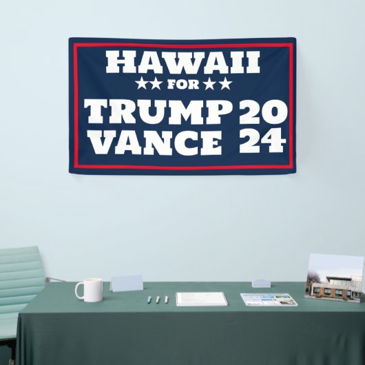 Hawaii for Trump Vance 2024バナー 横断幕 (トレードショー)