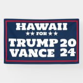 Hawaii for Trump Vance 2024バナー 横断幕 (横)