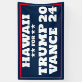 Hawaii for Trump Vance 2024バナー 横断幕 (縦)